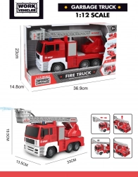 Brandbil 1:12 med lys, lyde og vandfunktion