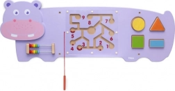 VIGA sanse- og manipulationspanel flodhest FSC Montessori