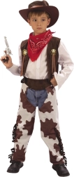 Børne-karnevalsdragt cowboy (120–130 cm)
