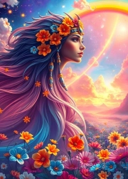 Puslespil Regnbuepige 500 brikker