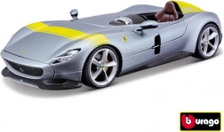 Ferrari Monza SP1 sølv/blå metalmodel 1:24