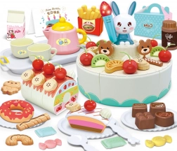 Woopie konditori – fødselsdagskage til at skære og tesæt, 85 dele