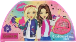 Kreativt sæt til tegning i kuffert med tema for piger