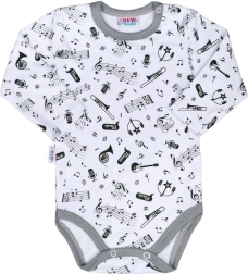 New Baby Music babybody i bomuld med lange ærmer