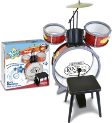 Trommesæt til børn med skammel