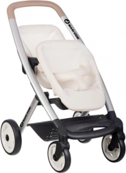 Sportsklapvogn til dukker for tvillinger SMOBY Maxi Cosi, beige