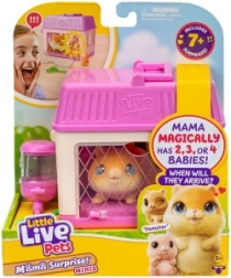 Little Live Pets Mini Mama hamster med overraskelsesunger i lille hus