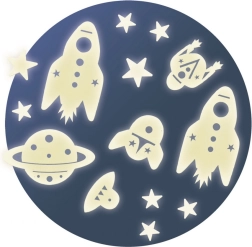 Selvlysende vægklistermærker Universet fra DJECO