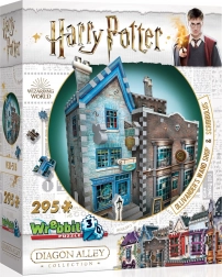 3D-puslespil WREBBIT HARRY POTTER: Ollivanders tryllestavsbutik og Scribbulus – 295 brikker