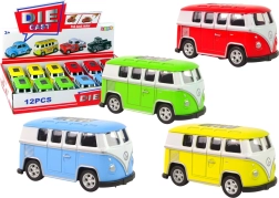 Skub-bil med friktionsdrev, personbil i forskellige farver