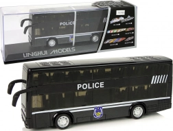 Dobbeltetagers politibus med friktionsdrev samt lys og lyd