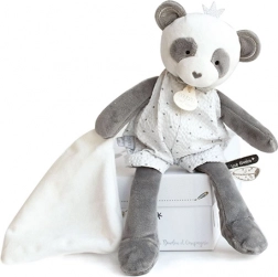 Doudou gave plysbamse panda med tæppe 28 cm