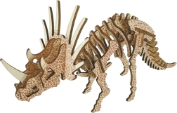 Træ 3D puslespil Triceratops