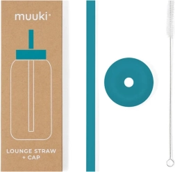 Muuki Lounge sugerør og låg i farven Tahiti Blue