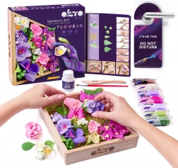 OKTO INSPIRATION Kreativt modelleringssæt DIY blomster i træramme 21x21 cm