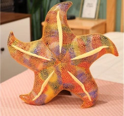 Plys stjerne gul pude 20 cm