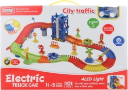 Bane med batteridrevet bil, med lys – 101 dele