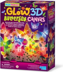 MAC TOYS 4M selvlysende 3D-lærred med sommerfugle