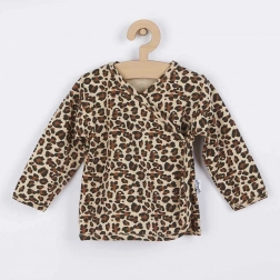 Baby bomuldsskjorte Nicol Mia med leopardmønster