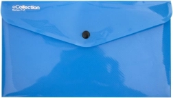 Blå kuvert med trykknap