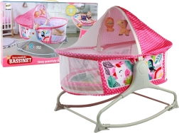 Multifunktionel Baby Seng med Vugge 2i1 i Pink Farve