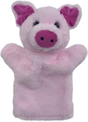 Plysbamse-hånddukke gris