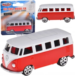 metalmodel VOLKSWAGEN T1 1:56 rød-hvid