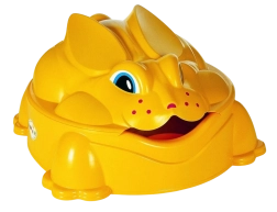 Sandkasse Kanin gul med låg