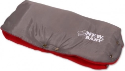 Håndmuffe til barnevogn Classic Fleece grå/rød