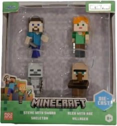 Minecraft metalfigurer 6 cm, sæt med 4 stk.