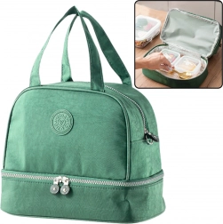 Isolerende termotaske til frokost grøn