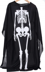 Sort kappe med skeletmotiv til børn