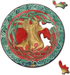 Rundt puslespil Curiosi Picoli træ 33 brikker