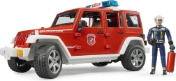 Rød brandbil Jeep Wrangler med figur og tilbehør