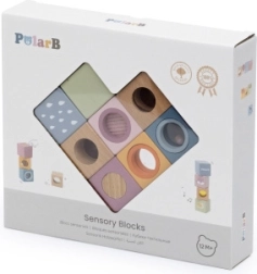 Viga Toys PolarB sansekuber i træ med effekter – 8 stk.