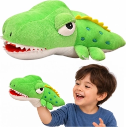 Plys Krokodille Hånddukke Grøn 30 cm