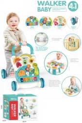 skubbegåvogn legehus med klaver 4-i-1 blå