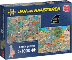 JUMBO Puslespil Jan van Haasteren Musikbutik og Sommerstemning 2x1000 brikker