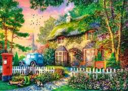 Puzzle TREFL Premium Plus: Te Tid - Sleepy Lane Cottage 1000 brikker