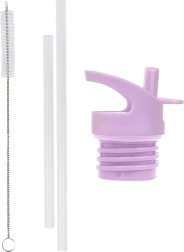 Låg, børste og sugerør til rustfri stålf laske Blomsterhave