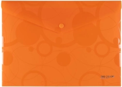 Dokumentmappe med trykknap A4 orange NEO COLORI