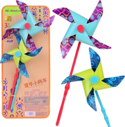 farvede vindmøller 2 stk – udendørs legetøj og havedekoration