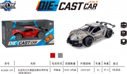 Metaltræksbil 1:32 med gummihjul og lyde – Unique