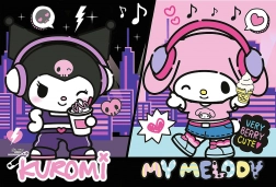 puslespil 160 brikker kuromi regerer hello kitty trefl