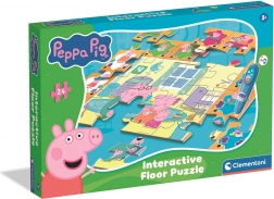 Interaktivt gulvpuzzle PEPPA PIG med elektronisk pen 70 × 100 cm