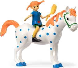 Figursæt: Pippi Langstrømpe med hesten Alfonso og stegepande