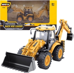 Metal teleskopisk læssemaskine Huina gul 1:50