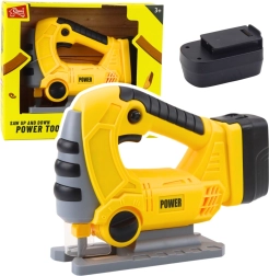 Børns batteridrevet stiksav med lys og lyde – gul