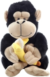 Plys gorilla med banan 28 cm