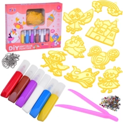 Kreativt gør-det-selv-sæt til at lave vedhæng – skabeloner og farver